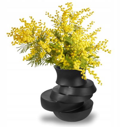 Vaza 38x33x36 cm smola/mat crne boje