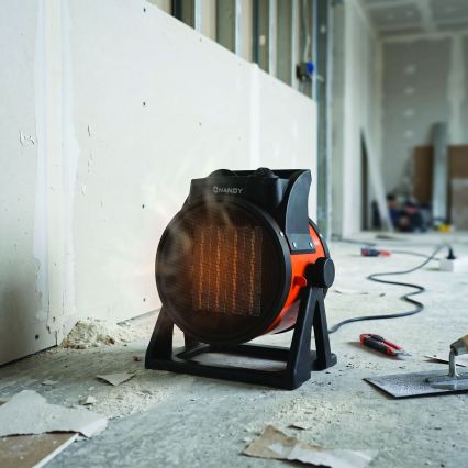 Ventilator s keramičkim grijačem 1000/2000W/230V narančasta/crna