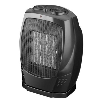 Ventilator s keramičkim grijačem RIN 1500W/230V crna