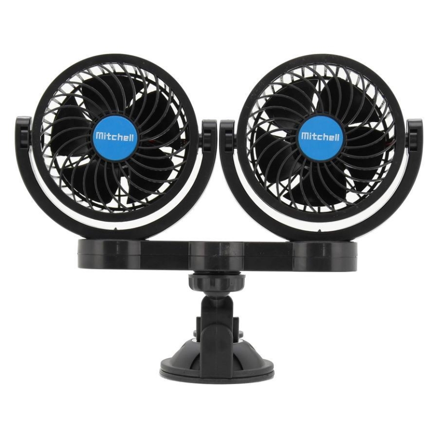 Ventilator s usisavačem za auto 7W/12V crni