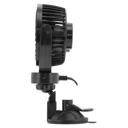 Ventilator s usisavačem za auto 7W/12V crni