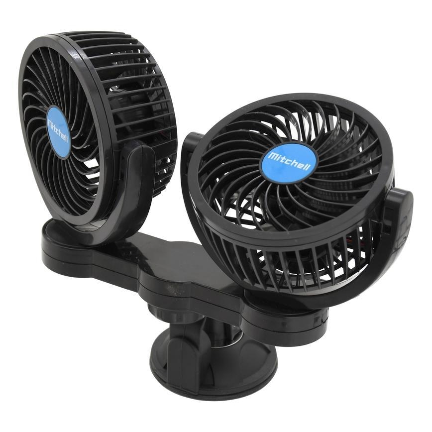 Ventilator s usisavačem za auto 7W/12V crni