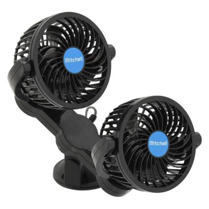 Ventilator s usisavačem za auto 7W/12V crni