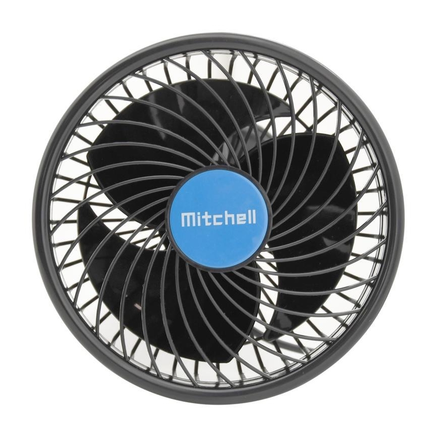 Ventilator s usisnom čašicom za automobil 9W/12V crna