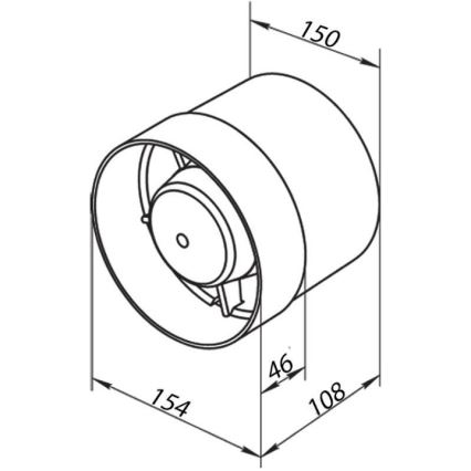 Ventilator VENTS 150VKO 15cm