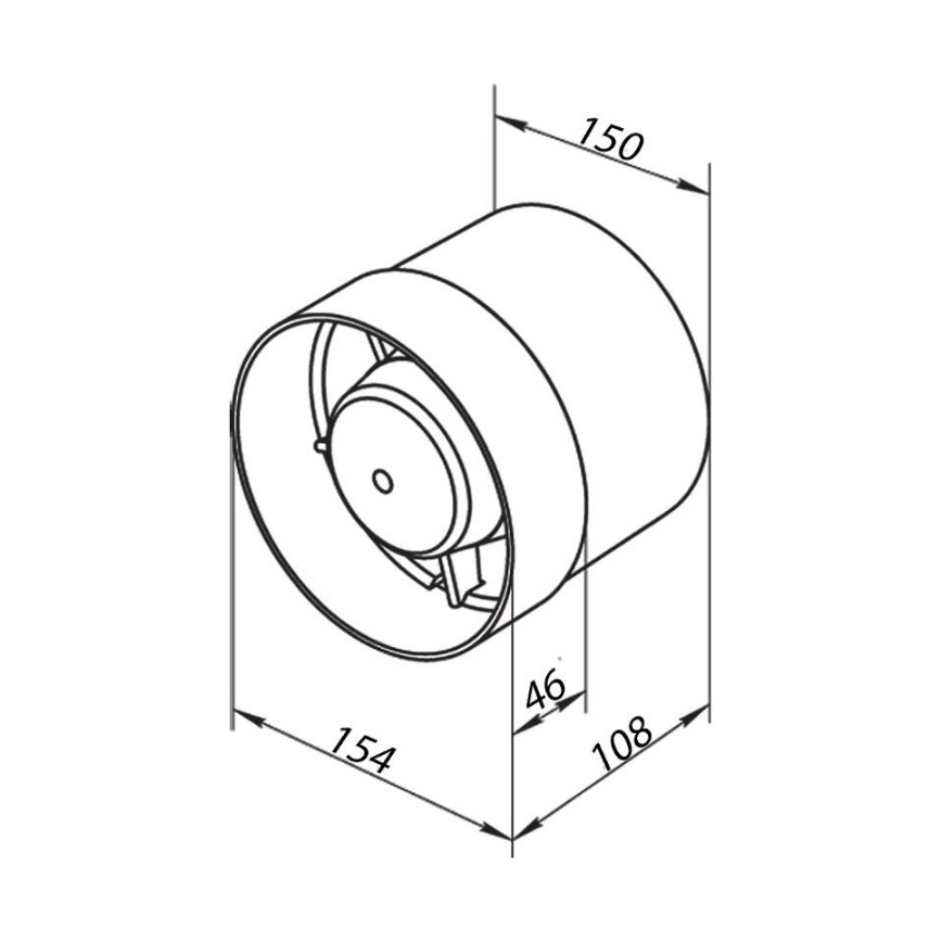 Ventilator VENTS 150VKO 15cm