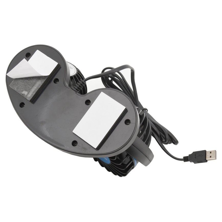 Ventilator za instrument ploču automobila s USB-om 3W/5V crna