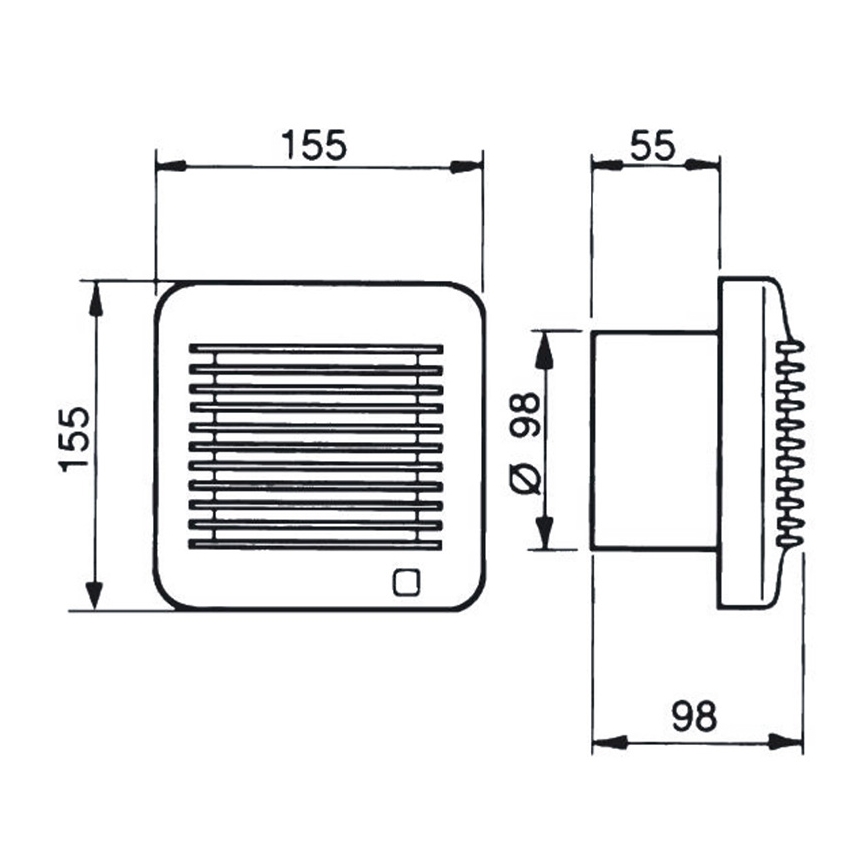 Ventilator za kupaonicu EDM-100 17W/230V IP44