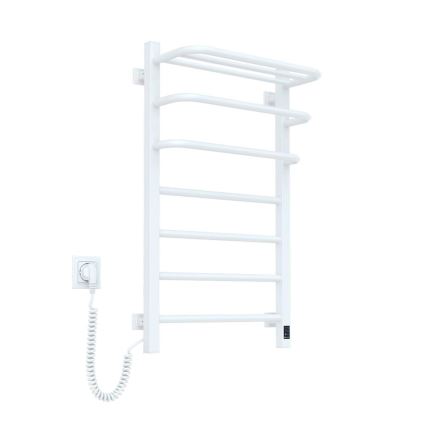 Vertaduro - Električni sušač ručnika s termostatom DOR 155W/230V 80x48 cm IP44 bijeli lijevi