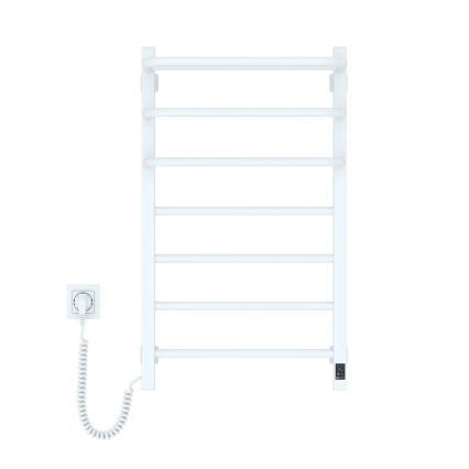 Vertaduro - Električni sušač ručnika s termostatom DOR 155W/230V 80x48 cm IP44 bijeli lijevi