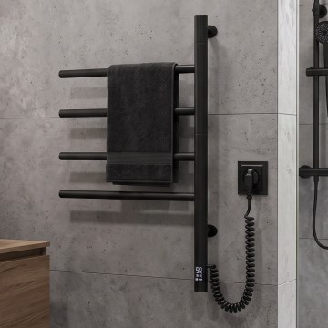 Vertaduro - Električni okretni sušač za ručnike s termostatom ARA 60W/230V 65x49 cm IP44 crna