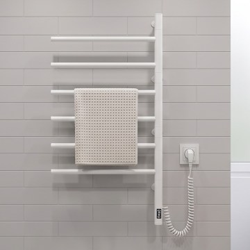 Vertaduro - Električni okretni sušilac za ručnike s termostatom ARA 105W/230V 80x49 cm IP44 bijela