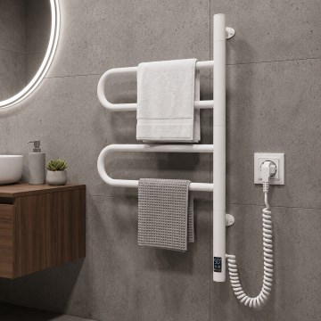 Vertaduro - Električno okretno sušilo za ručnike s termostatom ELA 60W/230V 65x49 cm IP44 bijelo