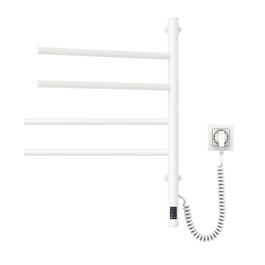 Vertaduro - Električno rotirajuće sušilo za ručnike s termostatom ARA 60W/230V 65x49 cm IP44 bijela