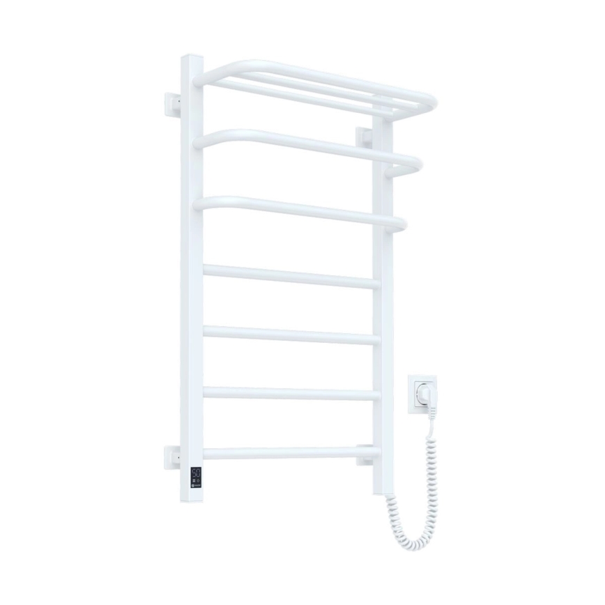 Vertaduro - Električni grijač za ručnike s termostatom DOR 155W/230V 80x48 cm IP44 bijela desna