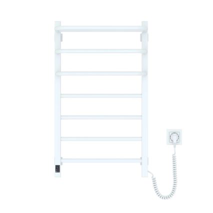 Vertaduro - Električni grijač za ručnike s termostatom DOR 155W/230V 80x48 cm IP44 bijela desna