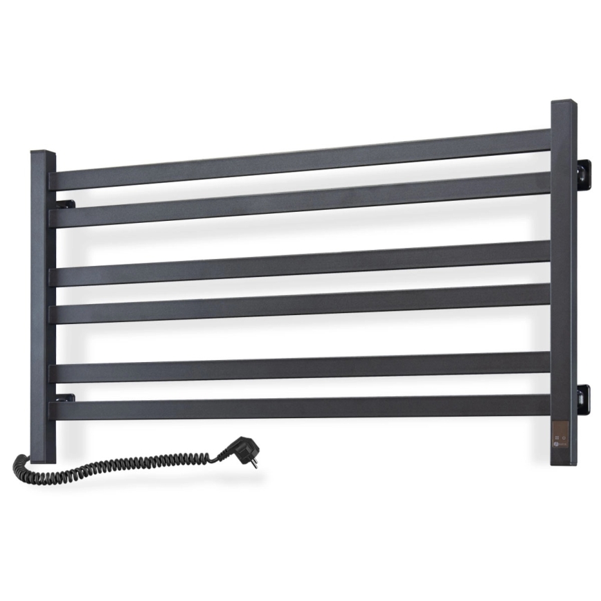 Vertaduro - Električni sušač za ručnike s termostatom AVA 181W/230V 50x90 cm IP44 crni lijevi