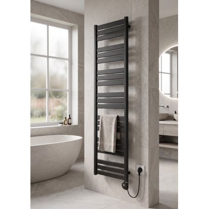 Vertaduro - Kupaonski radijator s termostatom LUCY, 800 W, 177 x 50 cm, antracit