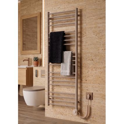 Vertaduro - Kupaonski radijator s termostatom SIMONE 600W 144x50 cm taupe