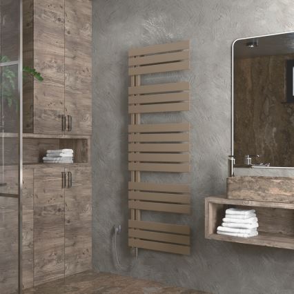 Vertaduro - Kupaonski radijator s termostatom ZIVA 800W 177x50 cm taupe