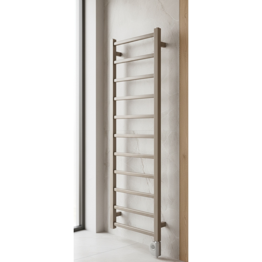 Vertaduro - Kupaonski radijator ZOE s termostatom, 400 W, 114 x 40 cm, taupe