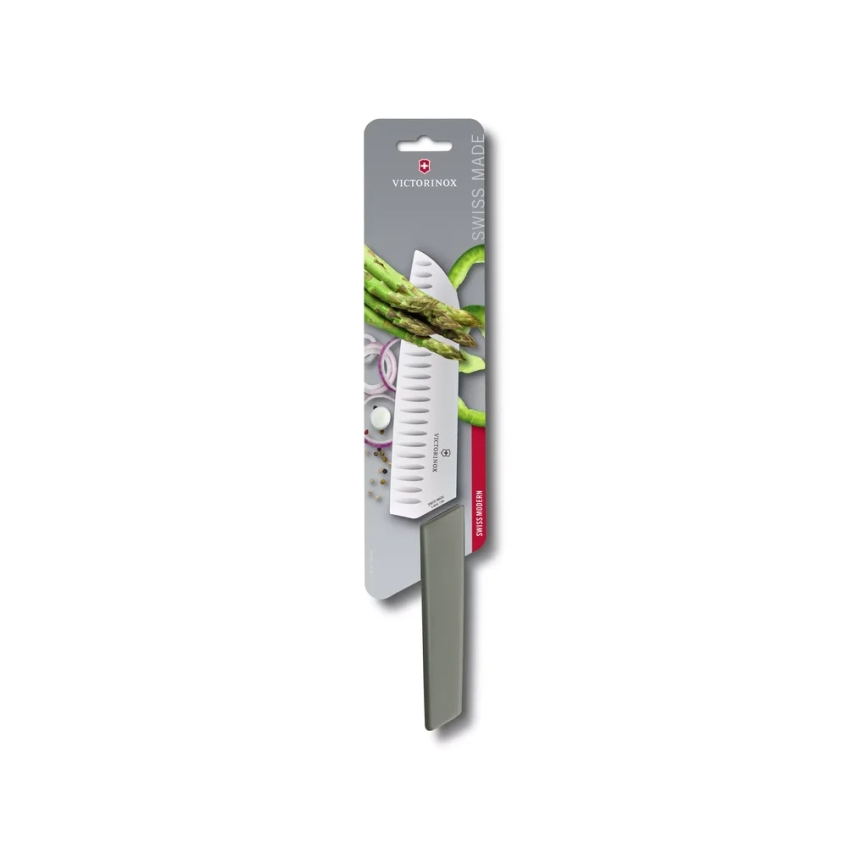 Victorinox - Kuhinjski nož santoku SWISS MODERN 17 cm zelena