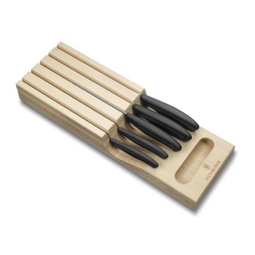 Victorinox - Set kuhinjskih noževa s blokom za noževe SWISS CLASSIC 6-dijelni buk/bež