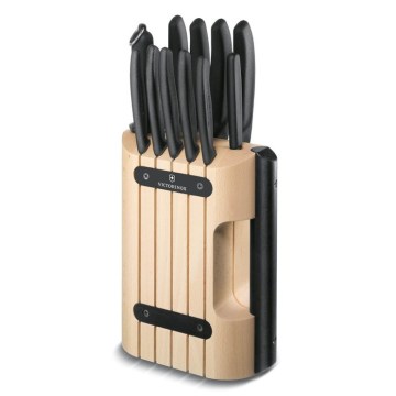 Victorinox - Set kuhinjskih noževa u stalku SWISS CLASSIC, 12 kom, bukva/bež