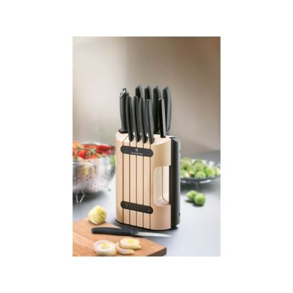 Victorinox - Set kuhinjskih noževa u stalku SWISS CLASSIC, 12 kom, bukva/bež