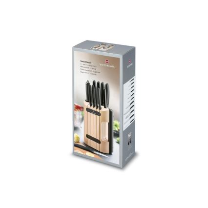 Victorinox - Set kuhinjskih noževa u stalku SWISS CLASSIC, 12 kom, bukva/bež