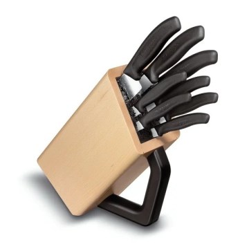 Victorinox - Set kuhinjskih noževa u stalku SWISS CLASSIC, 9 kom, bukva/bež