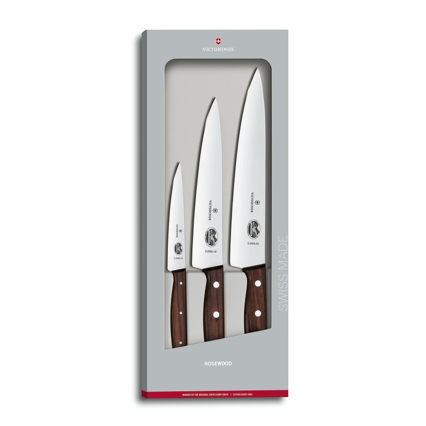 Victorinox - Set kuhinjskih noževa WOOD 3 kom javor