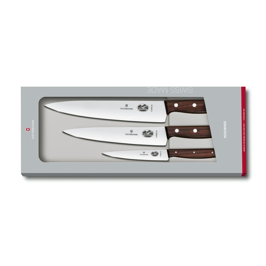 Victorinox - Set kuhinjskih noževa WOOD 3 kom javor
