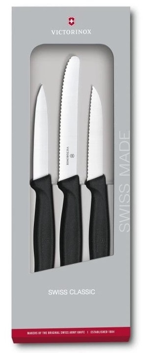 Victorinox - Set kuhinjskih noževa za povrće 3 kom crna