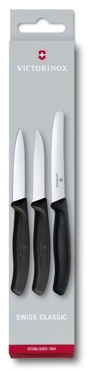 Victorinox - Set kuhinjskih noževa za povrće 3 kom crna