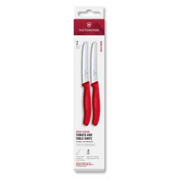 Victorinox - Set kuhinjskih noževa za povrće SWISS CLASSIC 11 cm, 2 kom, crvena
