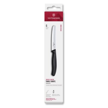 Victorinox - Set kuhinjskih noževa za povrće SWISS CLASSIC 11 cm, 6 kom, crne boje