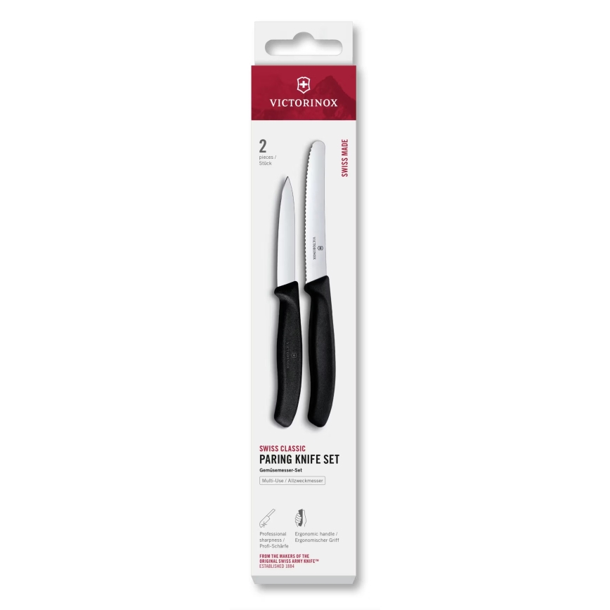 Victorinox - Set kuhinjskih noževa za povrće SWISS CLASSIC 2 kom crna