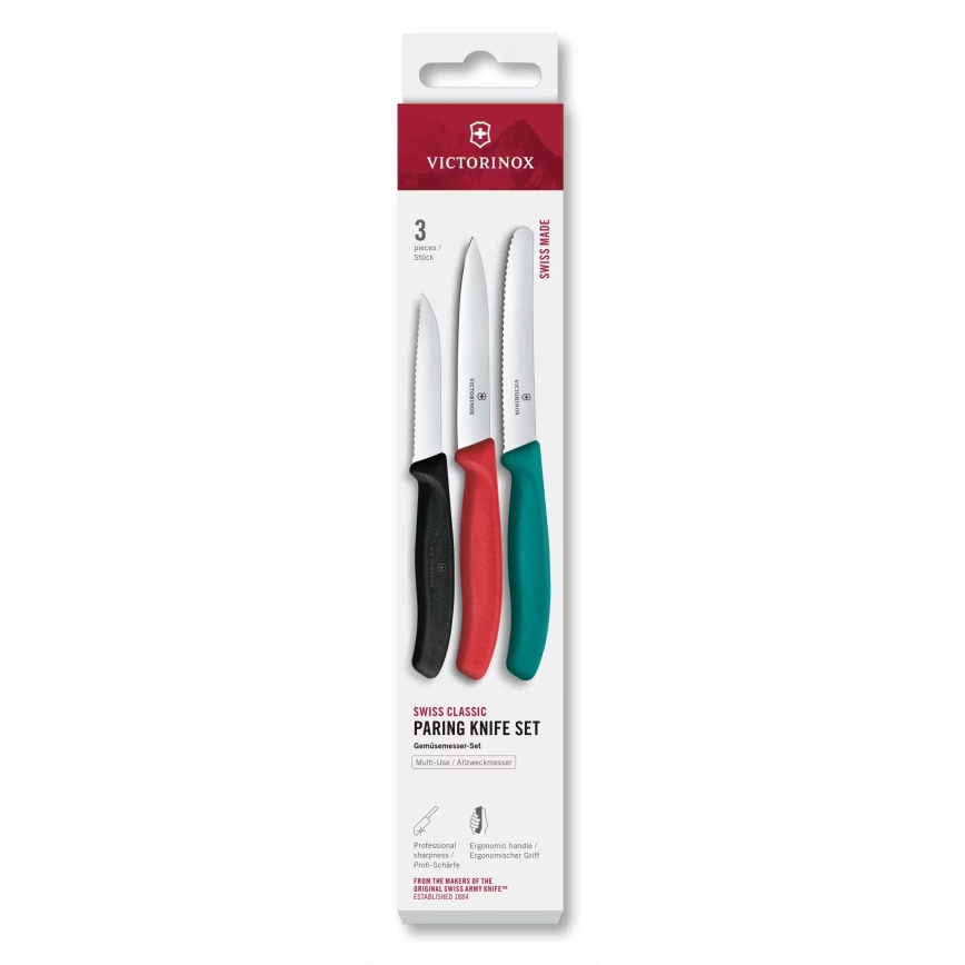 Victorinox - Set kuhinjskih noževa za povrće SWISS CLASSIC, 3 kom, višebojan
