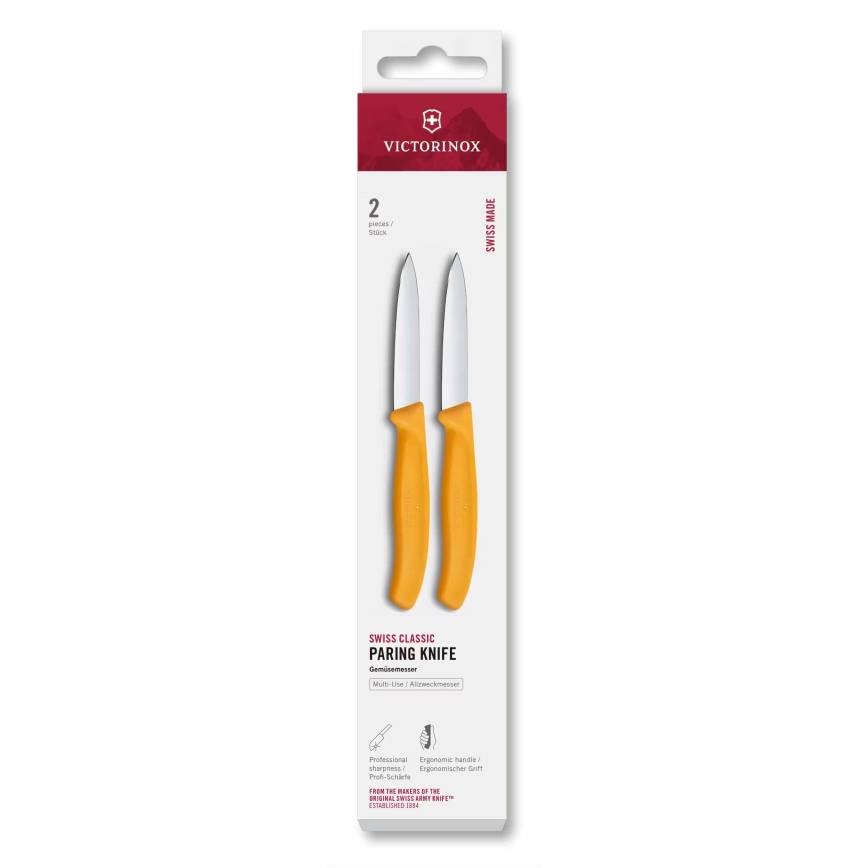 Victorinox - Set kuhinjskih noževa za povrće SWISS CLASSIC 8 cm 2 kom žuta