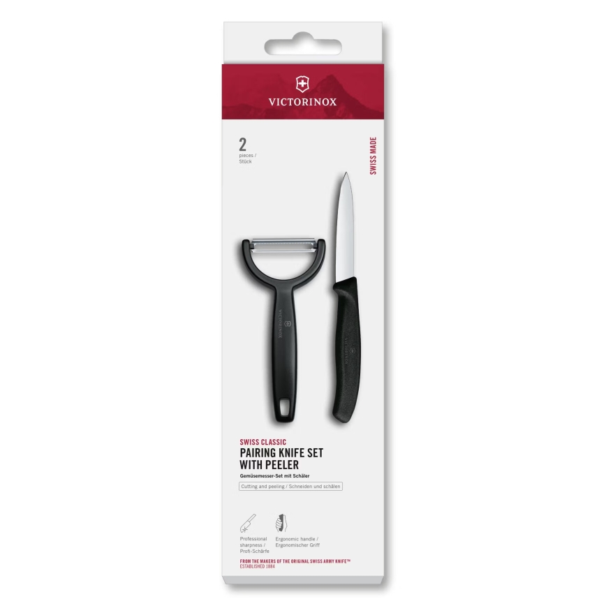 Victorinox - Set kuhinjskog noža s gulilicom SWISS CLASSIC crne boje