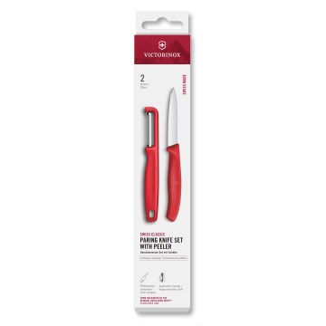 Victorinox - Set kuhinjskog noža s gulilicom SWISS CLASSIC, crvena