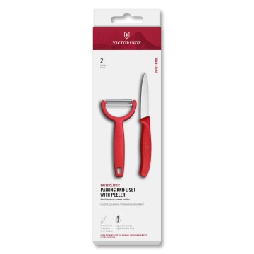 Victorinox - Set kuhinjskog noža s gulilicom SWISS CLASSIC crvena