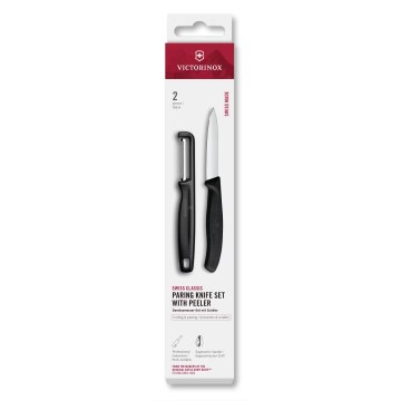 Victorinox - Set kuhinjskog noža s gulilicom SWISS CLASSIC u crnoj boji