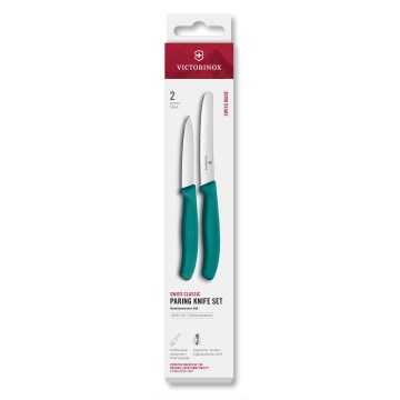 Victorinox - SWISS CLASSIC set kuhinjskih noževa za povrće, 2-dijelni, tirkizna