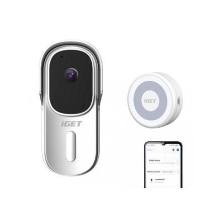 Videozvono s detektorom pokreta Full HD 1080p IP65 Wi-Fi bijeli + zvučnik
