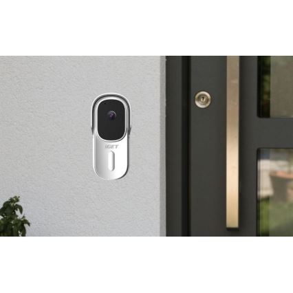 Videozvono s detektorom pokreta Full HD 1080p 5200 mAh IP65 Wi-Fi Tuya bijelo