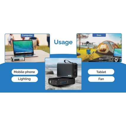 Viking - Baterijski generator s LED zaslonom Power Delivery 10000 mAh