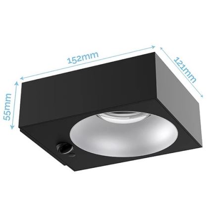 Viking - LED zatemnjiva solarna zidna svjetiljka s senzorom LED/2W/3,7V IP65 4000K 2000 mAh
