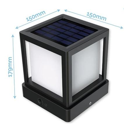 Viking - LED solarna svjetiljka sa senzorom LED/1,4W/3,7V IP54 4000K 2000 mAh